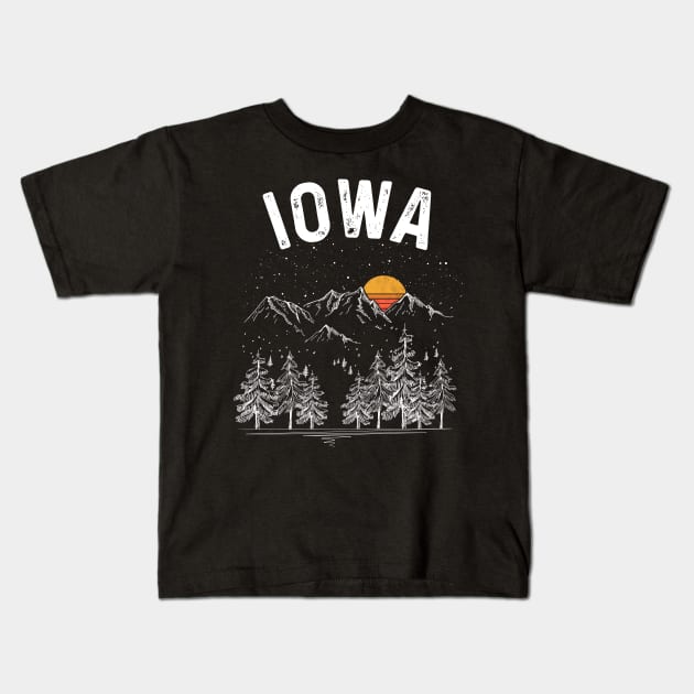 Vintage Retro Iowa State Kids T-Shirt by DanYoungOfficial